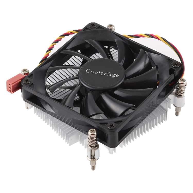 CoolAge 1155-1U DC 12V 2000RPM 30.5cfm アルミニウムヒートシンク 油圧ベアリング冷却ファン Intel 1150 1156 1151対応 CPU冷却ファン、1155-1U アルミニウム