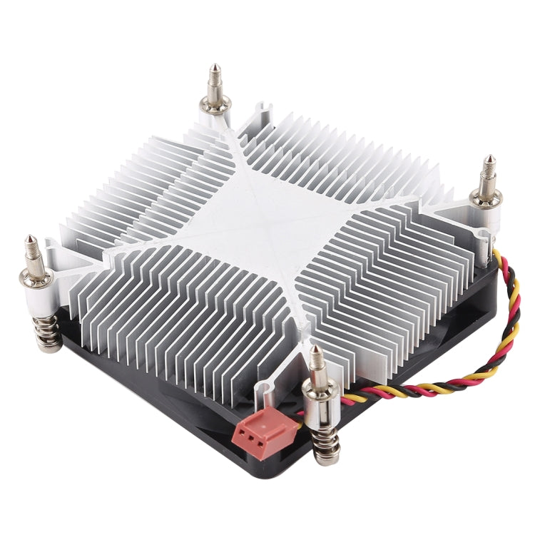 CoolAge 1155-1U DC 12V 2000RPM 30.5cfm アルミニウムヒートシンク 油圧ベアリング冷却ファン Intel 1150 1156 1151対応 CPU冷却ファン、1155-1U アルミニウム