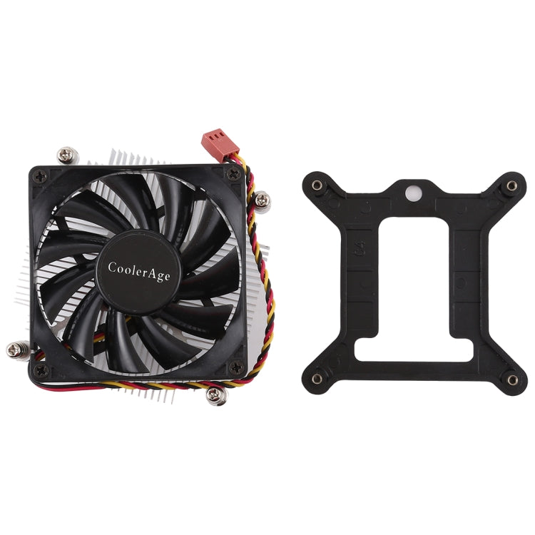 CoolAge 1155-1U DC 12V 2000RPM 30.5cfm アルミニウムヒートシンク 油圧ベアリング冷却ファン Intel 1150 1156 1151対応 CPU冷却ファン、1155-1U アルミニウム