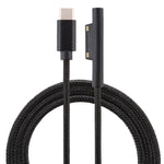 USB-C / Type-C から 6ピン ナイロンオス電源ケーブル Microsoft Surface Pro 3 / 4 / 5 / 6 ノートパソコンアダプター用、ケーブル長：1.5m、Microsoft Surface Pro 3 / 4 / 5 / 6対応