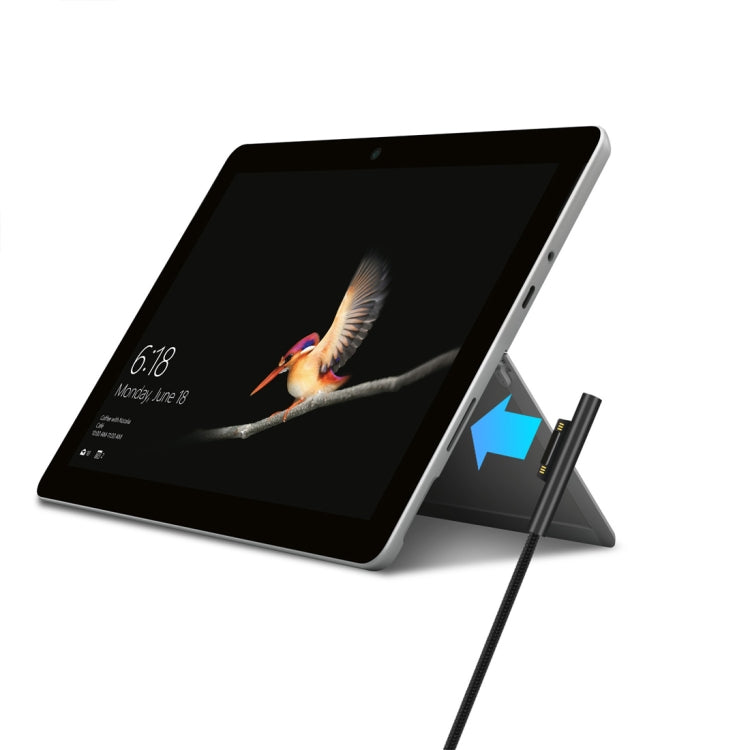 USB-C / Type-C から 6ピン ナイロンオス電源ケーブル Microsoft Surface Pro 3 / 4 / 5 / 6 ノートパソコンアダプター用、ケーブル長：1.5m、Microsoft Surface Pro 3 / 4 / 5 / 6対応
