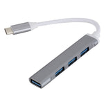C809 USB 3.0 x 1 + USB 2.0 x 3 から USB-C / Type-C 多機能スプリッターハブアダプター、C809