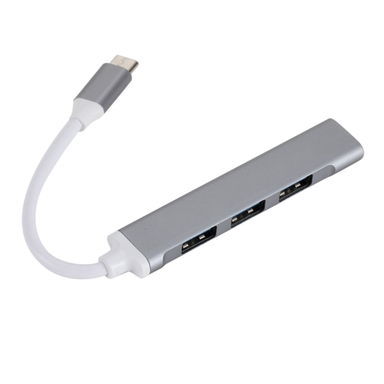 C809 USB 3.0 x 1 + USB 2.0 x 3 から USB-C / Type-C 多機能スプリッターハブアダプター、C809