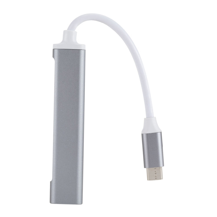 C809 USB 3.0 x 1 + USB 2.0 x 3 から USB-C / Type-C 多機能スプリッターハブアダプター、C809