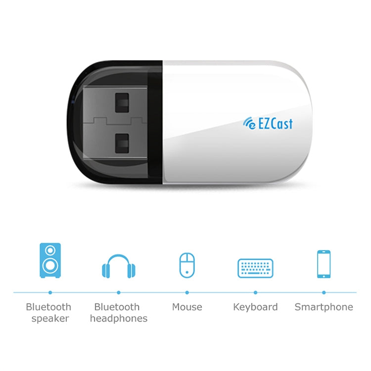 EZCast EZC-5200BS 600Mbps デュアルバンド WiFi + Bluetooth USB 2.0 ワイヤレスアダプター