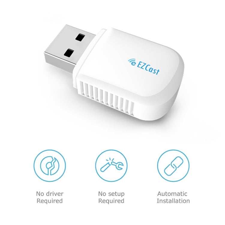 EZCast EZC-5200BS 600Mbps デュアルバンド WiFi + Bluetooth USB 2.0 ワイヤレスアダプター