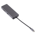 8-in-1 Type-C から HDMI + USB 3.0 + USB 3.0 + Type-C + LAN + VGA + TF/SDカードリーダーアダプター