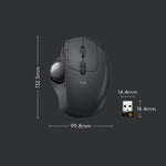 ロジクール MX ERGO S 440DPI Bluetooth + Unifying デュアルモードワイヤレストラックボール光学マウス、MX ERGO S