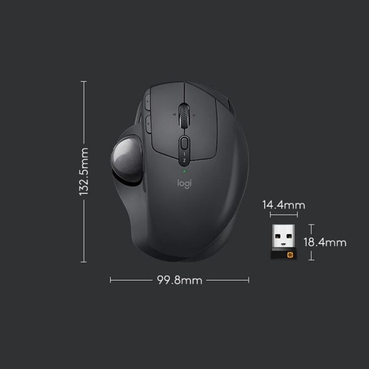ロジクール MX ERGO S 440DPI Bluetooth + Unifying デュアルモードワイヤレストラックボール光学マウス、MX ERGO S