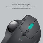 ロジクール MX ERGO S 440DPI Bluetooth + Unifying デュアルモードワイヤレストラックボール光学マウス、MX ERGO S