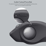 ロジクール MX ERGO S 440DPI Bluetooth + Unifying デュアルモードワイヤレストラックボール光学マウス、MX ERGO S