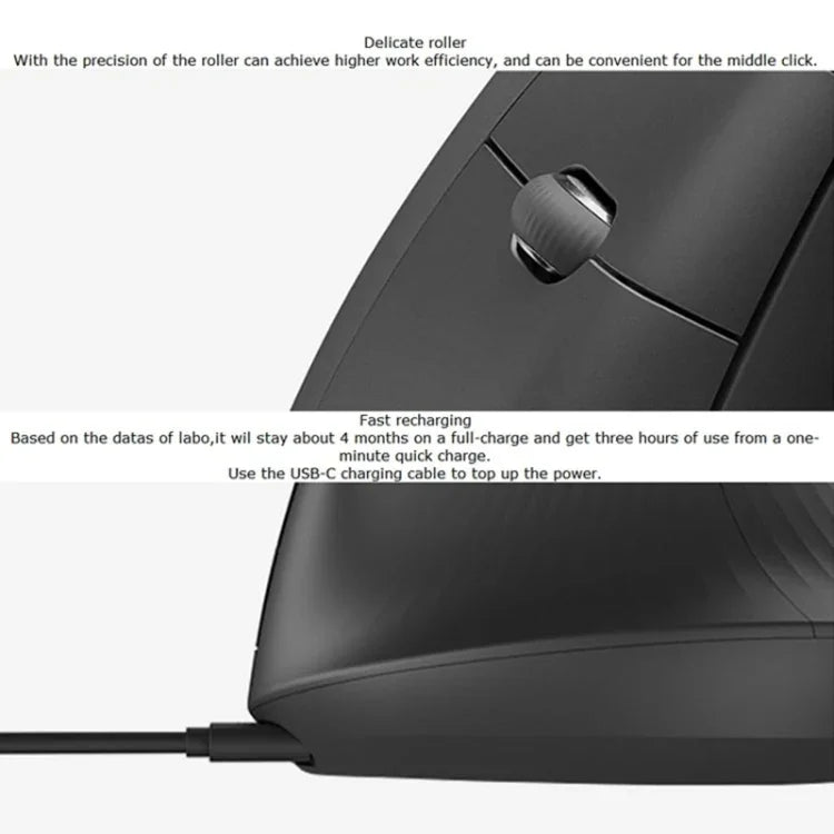 ロジクール MX Vertical 4000DPI USB-C / Type-C + Unifying + Bluetooth 3モード エルゴノミックワイヤレス垂直光学マウス、MX Vertical