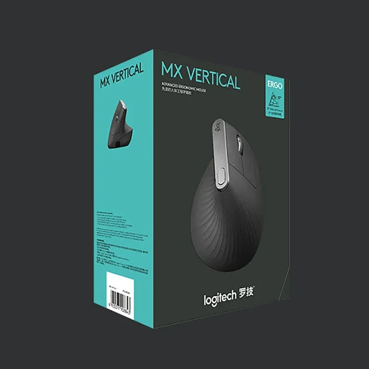 ロジクール MX Vertical 4000DPI USB-C / Type-C + Unifying + Bluetooth 3モード エルゴノミックワイヤレス垂直光学マウス、MX Vertical