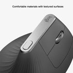 ロジクール MX Vertical 4000DPI USB-C / Type-C + Unifying + Bluetooth 3モード エルゴノミックワイヤレス垂直光学マウス、MX Vertical