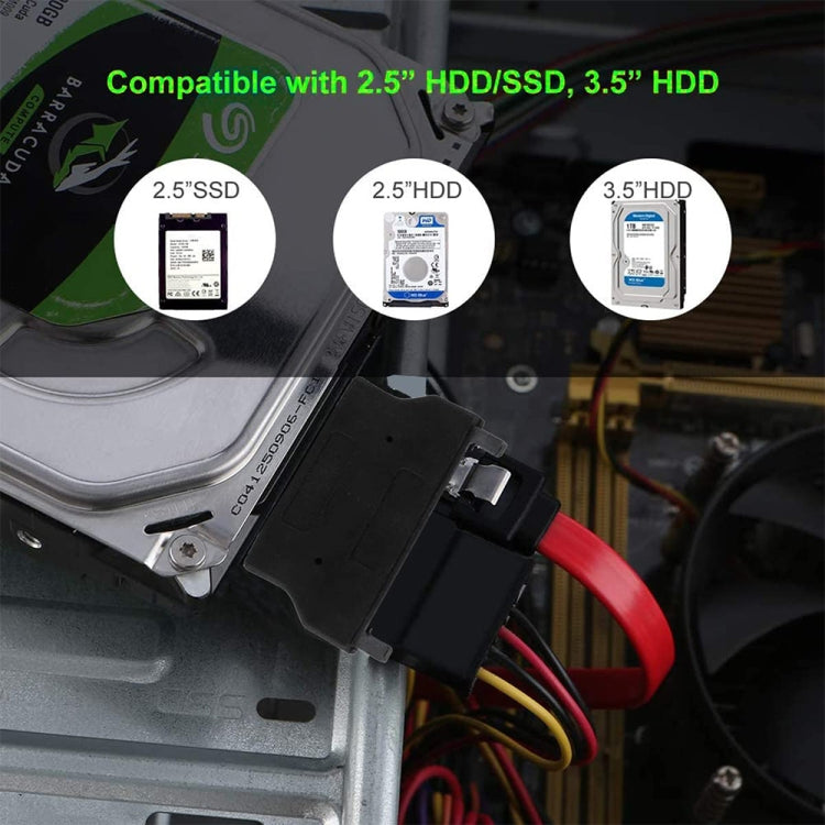 SATA 22ピン メス から SLIMLINE SATA 13ピン オスアダプター、SATA 22ピン メス から SATA 13ピン