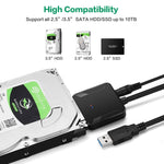 プロフェッショナル SATA to USB 3.0 ケーブルアダプター 2.5 / 3.5インチ SSD ハードドライブ拡張コネクター, 2.5 / 3.5インチ