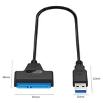 プロフェッショナル SATA to USB 3.0 ケーブルアダプター 2.5インチ SSD ハードドライブ拡張コネクター, 2.5インチ