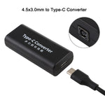 DC 4.5 x 3.0mm 電源ジャック メス to USB-C / Type C メス 電源コネクターアダプター 15cm USB-C / Type C ケーブル付き, 4.5x3.0mm