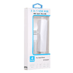 3 in 1 USB-C / Type-C + マイクロUSB + 4 x USB 2.0 ポート ハブコンバーター, ケーブル長さ: 12cm, 3 in 1 (ホワイト), 3 in 1 (ブラック)
