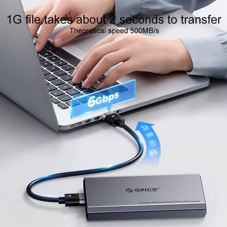 ORICO DD25 C3 2.5インチ Type-C to Type-C および USB メカニカル SSD エンクロージャー, 対応容量: 6TB