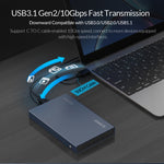 ORICO DD25 C3 2.5インチ Type-C to Type-C および USB メカニカル SSD エンクロージャー, 対応容量: 6TB