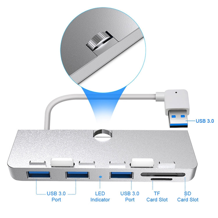 Rocketek iMac用 USB3.0 x 3 + SD / TF 多機能ハブ拡張ドック, USB3.0 x 3 + SD / TF