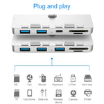 Rocketek iMac用 USB3.0 x 3 + SD / TF 多機能ハブ拡張ドック, USB3.0 x 3 + SD / TF