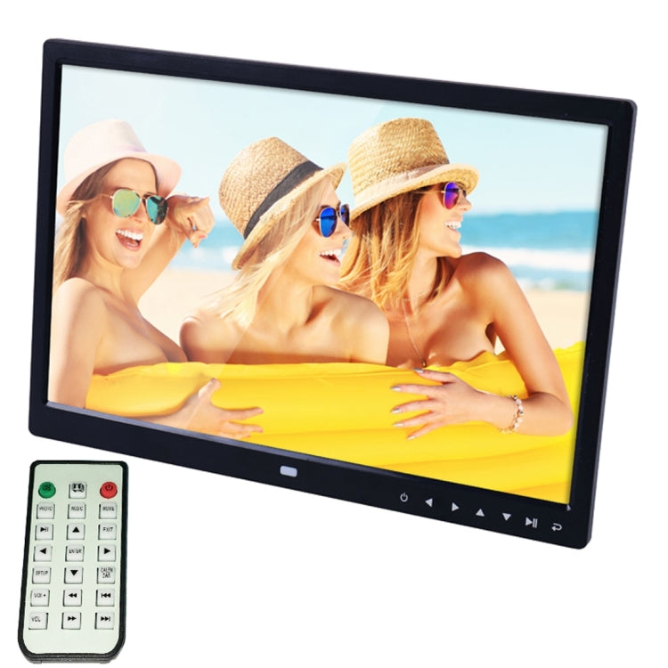 15.0インチLEDディスプレイデジタルフォトフレーム ホルダー／リモコン付き、Allwinner、USB/SDカード入力/OTG対応、15.0インチ、15.0インチAllwinner