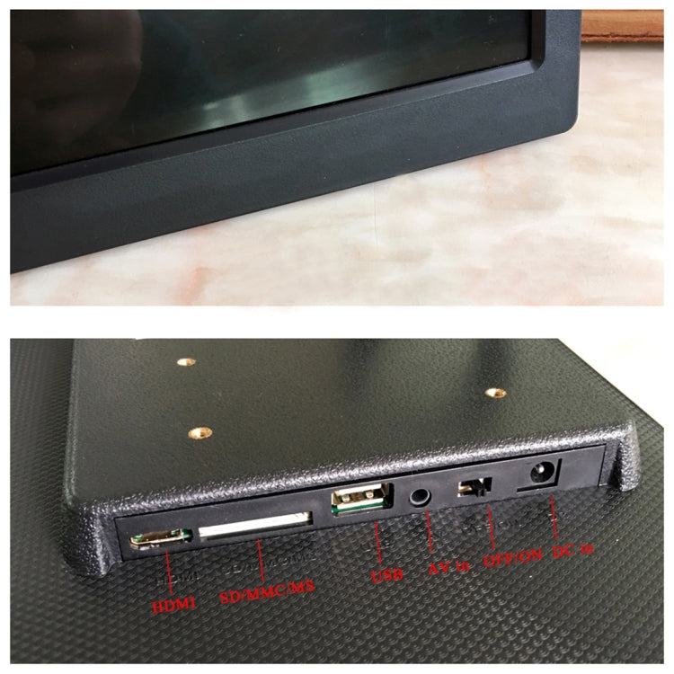 17.0インチ LEDディスプレイ デジタルフォトフレーム ホルダー／リモコン付き、Allwinnerテクノロジー製、USB／SDカード入力／OTG対応、US/EU/UKプラグ、17.0インチ、タッチボタンなしブラック
