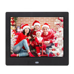 AC 100-240V 8インチ TFTスクリーン デジタルフォトフレーム ホルダー＆リモコン付き、USB／SDカード入力対応、8インチTFT