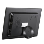 HSD1202 12.1インチ 1280x800 高解像度ディスプレイ デジタルフォトフレーム ホルダー＆リモコン付き、SD／MMC／MSカード／USBポート対応、EUプラグ（シルバー）、HSD1202 12.1インチ