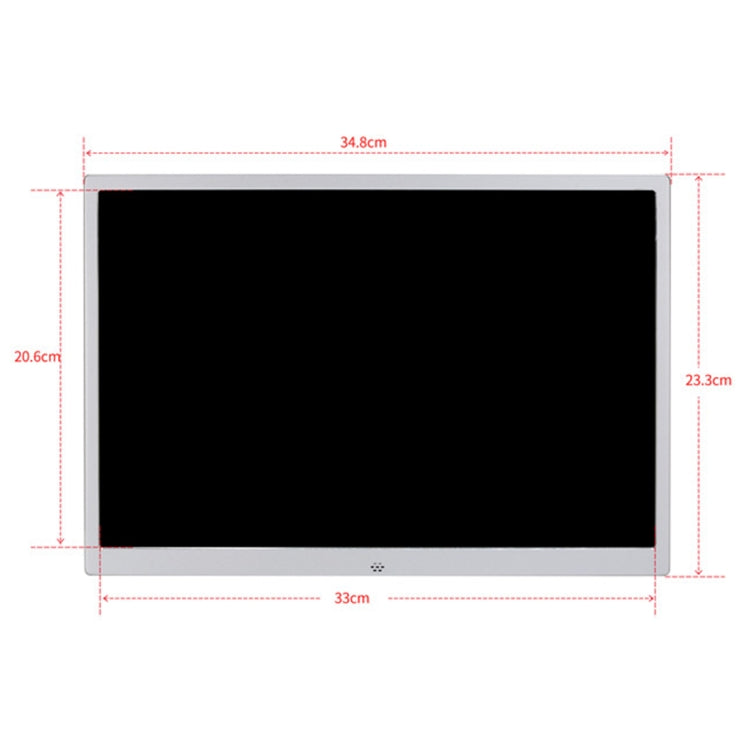 HSD1504 15.4インチ LED 1280x800 高解像度ディスプレイ デジタルフォトフレーム ホルダーとリモコン付き、SD / MMC / MSカード / USBポート対応、EUプラグ（金色）、HSD1504 15.4インチ