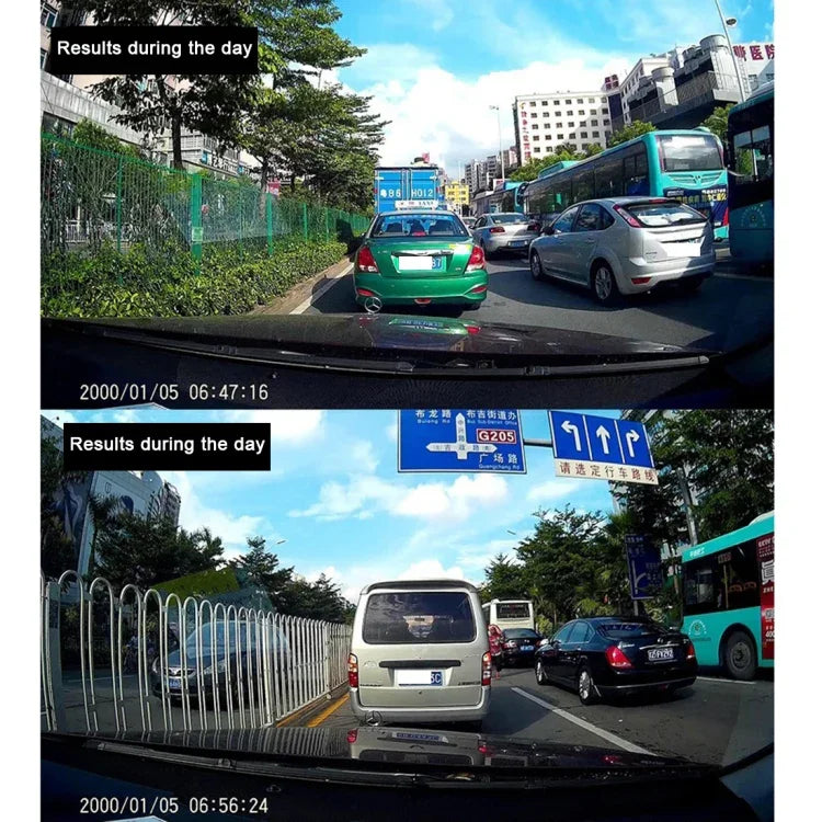 VGA 480P カーカムコーダーDVRドライビングレコーダー デジタルビデオカメラ ボイスレコーダー 2.4インチLCDスクリーン表示、32GBマイクロTFカード＆赤外線ナイトビジョン機能対応（ブラック＋ブルー）、2.4インチLCD