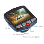 VGA 480P カーカムコーダーDVRドライビングレコーダー デジタルビデオカメラ ボイスレコーダー 2.4インチLCDスクリーン表示、32GBマイクロTFカード＆赤外線ナイトビジョン機能対応（ブラック＋ブルー）、2.4インチLCD