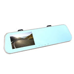 左側スクリーン表示リアビューミラー車両DVR、Allwinnerプログラム、2カメラ 1080P HD 140度広角視野、GPSポート／動体検知／ナイトビジョン／TFカード／Gセンサー対応、リアビューミラー車両DVR