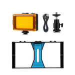 PULUZ 2イン1 Vloggingライブ配信用LEDセルフィーライト スマートフォンビデオリグキット コールドシュートリポッドヘッド付き iPhone、Galaxy、Huawei、Xiaomi、HTC、LG、Google、その他スマートフォン対応、Vloggingリグ＋ライト