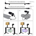 PULUZ 4イン1 Vloggingライブ配信用LEDセルフィーライト スマートフォンビデオリグハンドルスタビライザー アルミブラケットキット マイク＋三脚マウント＋コールドシュートリポッドヘッド付き、アルミブラケットキット