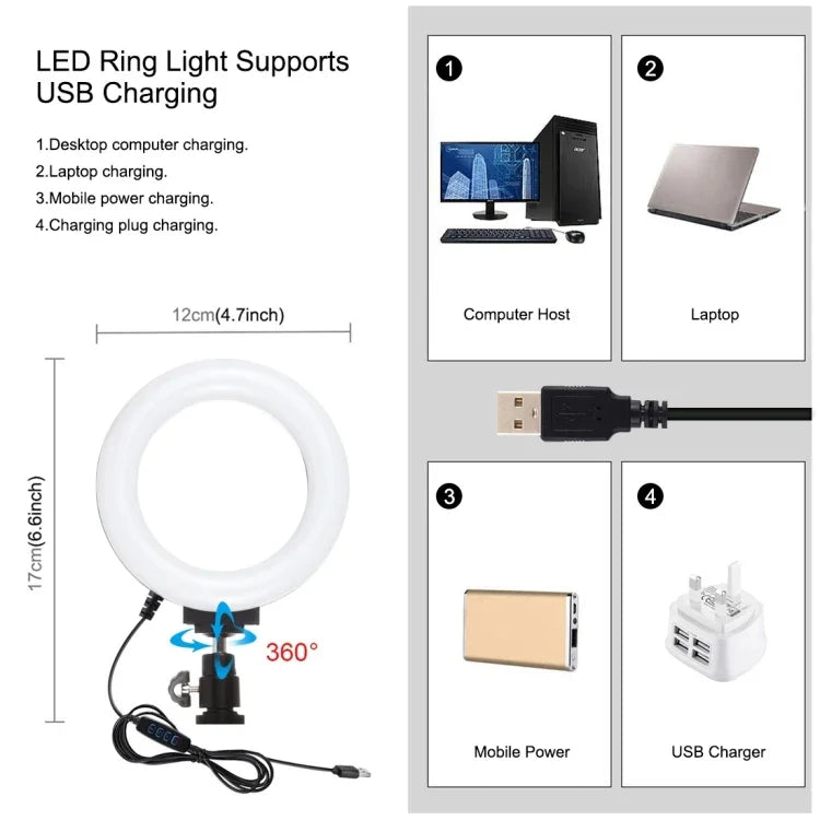 PULUZ 2イン1 Vloggingライブ配信用スマートフォンビデオリグ＋4.7インチ（12cm）リングLEDセルフィーライトキット コールドシュートリポッドヘッド付き iPhone、Galaxy、Huawei、Xiaomi、HTC、LG、Google、その他スマートフォン対応、2イン1リングLED