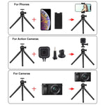 PULUZ ミニタコ型フレキシブル三脚ホルダー ボールヘッド＆スマホクランプ付き + 三脚マウントアダプター＆ロングスクリュー SLRカメラ、GoPro、携帯電話対応 サイズ：25cmx4.5cm、25cm三脚＋スマホクランプ
