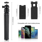PULUZ ミニオクトパス フレキシブル三脚ホルダー ボールヘッド＆スマホクランプ付き + 三脚マウントアダプター＆ロングスクリュー SLRカメラ、GoPro、携帯電話用、サイズ：30cmx5cm、30cm三脚＋スマホクランプ