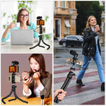 PULUZ ミニオクトパス フレキシブル三脚ホルダー ボールヘッド＆スマホクランプ付き + 三脚マウントアダプター＆ロングスクリュー SLRカメラ、GoPro、携帯電話用、サイズ：30cmx5cm、30cm三脚＋スマホクランプ