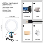 PULUZ 4イン1 Vloggingライブ配信用スマートフォンビデオリグ＋4.7インチ（12cm）RGBWリングLEDセルフィーライト＋マイク＋ポケット三脚マウントキット コールドシュートリポッドヘッド付き、4イン1、4イン1 RGBWリングLED