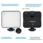 PULUZ 4イン1 Vloggingライブ配信用LEDセルフィーフィルライト スマートフォンビデオリグキット マイク＋三脚マウント＋コールドシュートリポッドヘッド付き iPhone、Galaxy、Huawei、Xiaomi、HTC、LG、Google、その他スマートフォン対応、4イン1フィルライトリグキット