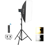 PULUZ 120Wフォトスタジオストロボフラッシュライトキット ソフトボックスリフレクター＆三脚付き、長方形120W 2700K-6500Kライトキット EUプラグ、長方形120W 2700K-6500Kライトキット UKプラグ、長方形120W 2700K-6500Kライトキット USプラグ