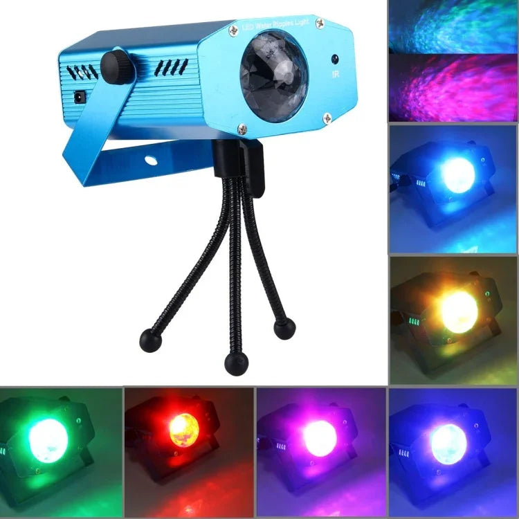 3W x 3 RGB ミニ水波プロジェクター リモコン付き、EUプラグ、EUプラグ