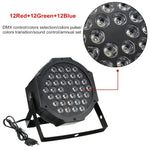 36W 36 LEDs DMX512 RGB LED PARライト リモコン付き、ストロボ＋サウンドコントロール＋自走式、AC 100-240V、リモコン付きRGB