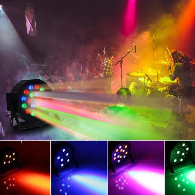 36W 36 LEDs DMX512 RGB LED PARライト リモコン付き、ストロボ＋サウンドコントロール＋自走式、AC 100-240V、リモコン付きRGB