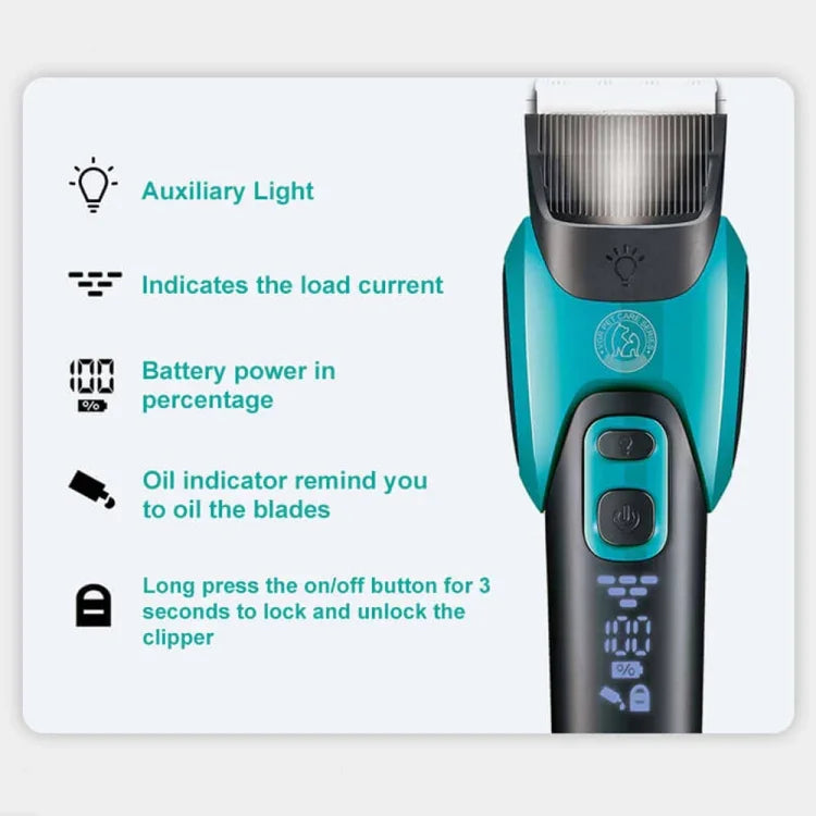 VGR V-208 プロフェッショナルペットバーバー電動ヘアクリッパー、V-208（ブルー）、V-208（レッド）