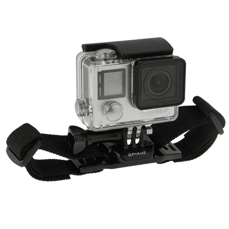 PULUZ 調節可能ヘルメットストラップマウント GoPro、Insta360、DJIおよびその他アクションカメラ用、PULUZ