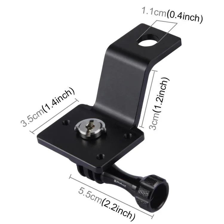 PULUZ アルミ合金バイク固定ホルダーマウント 三脚アダプター＆ネジ付き GoPro、Insta360、DJIおよびその他のアクションカメラ用 固定マウント2（ブラック）、固定マウント2（シルバー）、固定マウント2（レッド）、固定マウント2（ブルー）、固定マウント2（ゴールド）